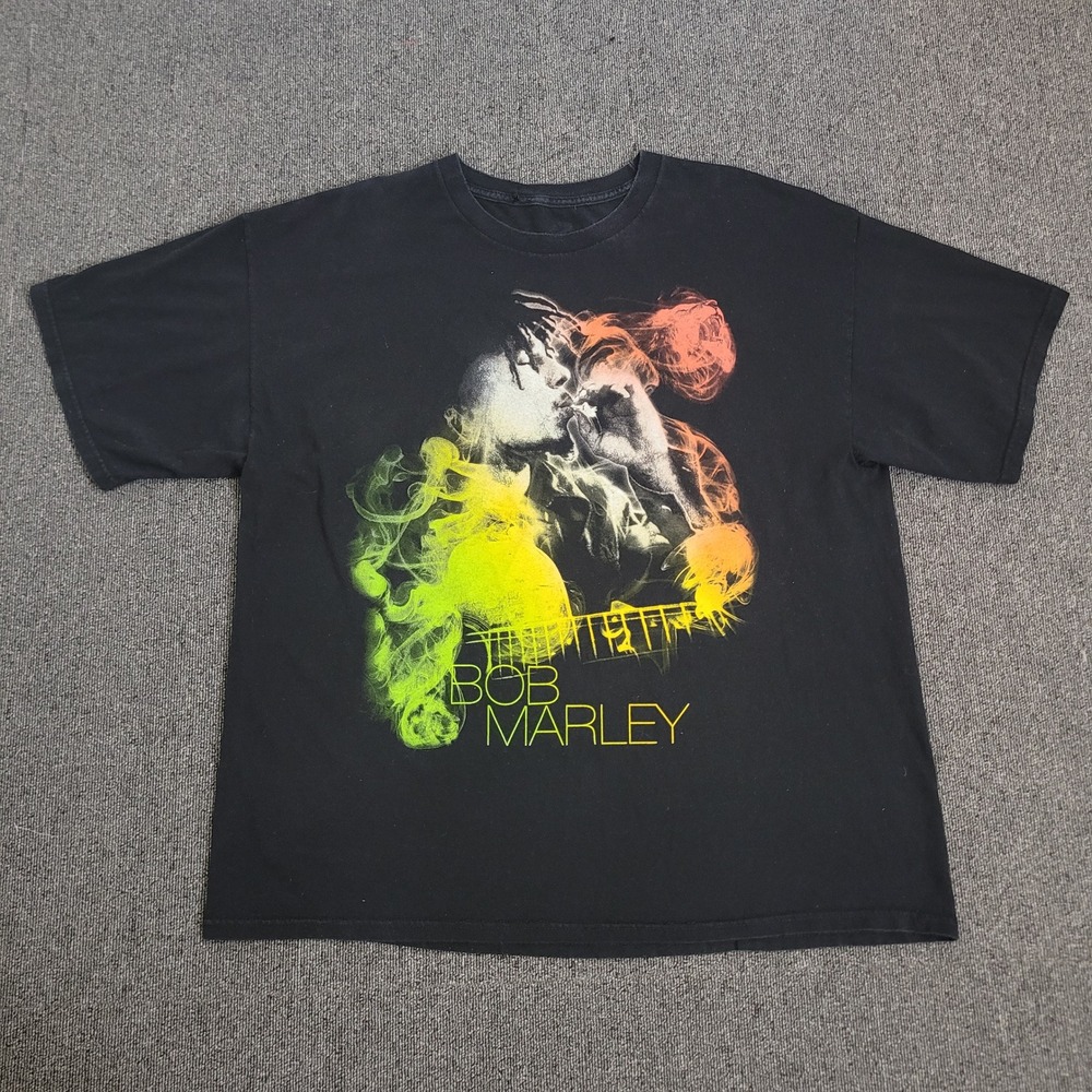 Zion Rootswear XL Bob Marley Rasta Graphic T-Shirt Mens Black Reggae Music Tee